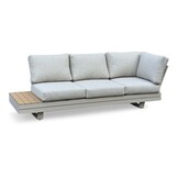 Vegas hoek loungeset-links 6 personen | aluminium + polywood | beige | 4-delig - 311x230cm