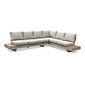 LUX outdoor living Vegas hoek loungeset-rechts 6 personen | aluminium + polywood | beige | 4-delig - 311x230cm