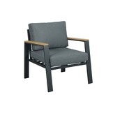 Sydney stoel-bank loungeset 5 personen | aluminium + eucalyptus | antraciet | 3-delig