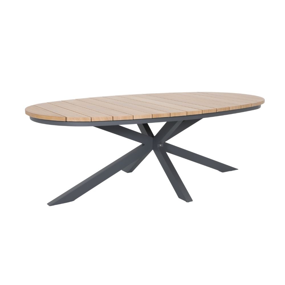 Anna dining tuintafel 6 personen | aluminium | Natural Wood | 218cm