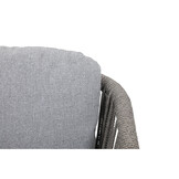 Savanna stoel-bank loungeset 5 personen | aluminium + touw | antraciet | 5-delig