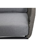 Savanna stoel-bank loungeset 5 personen | aluminium + touw | antraciet | 5-delig