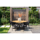 Seville dining tuinstoel set van 4 | touw + staal | zwart