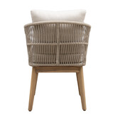 Rochefort dining tuinstoel | touw + hardhout | zand