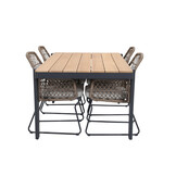 Vigo/Anna dining tuinset | 4 personen | teakhout + touw | 200cm