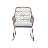 Vigo/Anna dining tuinset | 4 personen | teakhout + touw | 200cm