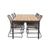 Vigo/Anna dining tuinset | 6 personen | teakhout + touw | 260cm