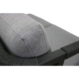 Attica dining loungeset 6 personen | aluminium + touw | antraciet | 4-delig - 265x204cm