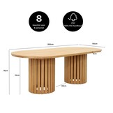 Berlijn dining tuintafel 8 personen | hardhout | teaklook | 300cm