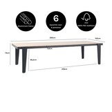 Vigo dining tuintafel 6 personen | teakhout + aluminium | Natural Teak | 260cm