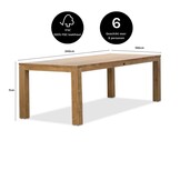 Victoria dining tuintafel 6 personen | teakhout | Natural Teak | 240cm