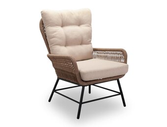 Dex loungestoel tuin | touw + aluminium | Sahara Dust