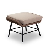 Dex loungestoel tuin met voetenbank | touw + aluminium | Sahara Dust