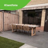 Carlos dining tuinstoel met kussens | wicker + RVS | Bamboo antraciet