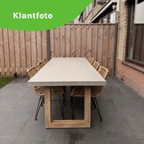 Carlos dining tuinstoel met kussens | wicker + RVS | Bamboo antraciet