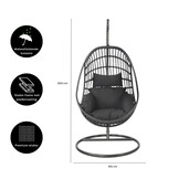 Sturdy hangstoel zwart