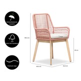 Padua dining tuinstoel | touw + hardhout | terra