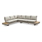LUX outdoor living Vegas hoek loungeset-links 6 personen | aluminium + polywood | beige | 4-delig - 311x230cm