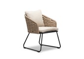 Ropera dining tuinstoel | touw + aluminium | Sahara Dust