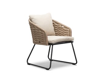 Ropera dining tuinstoel | touw + aluminium | Sahara Dust
