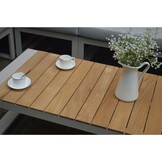 Seattle hoek loungeset 6 personen | aluminium + polywood | beige | 5-delig - 270x210cm