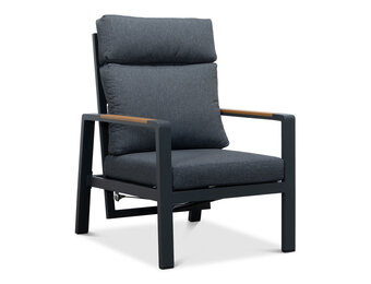 Manhattan loungestoel tuin | aluminium + polywood | antraciet