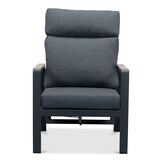 Manhattan loungestoel tuin | aluminium + polywood | antraciet