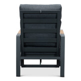 Manhattan loungestoel tuin | aluminium + polywood | antraciet