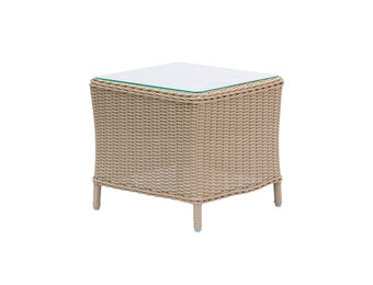 Geneve bijzettafel vierkant | wicker | Royal Sand | 52x52cm