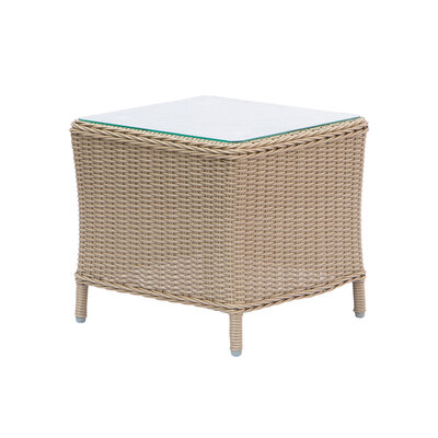 Geneve bijzettafel vierkant | wicker | Royal Sand | 52x52cm