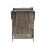 Glasgow loungestoel tuin met voetenbank | wicker + aluminium | Ash Grey