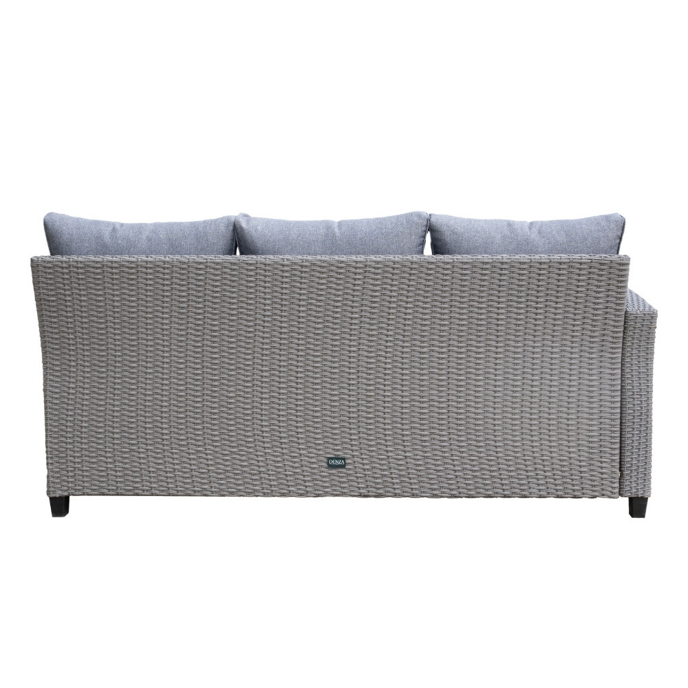 Stockholm dining loungeset met stoel 7 personen | wicker | grijs | 4-delig - 245x169cm