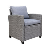 Stockholm loungestoel tuin | wicker | grijs