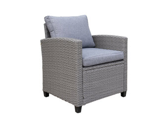 Stockholm loungestoel tuin | wicker | grijs