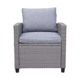 Stockholm loungestoel tuin | wicker | grijs