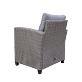 Stockholm loungestoel tuin | wicker | grijs