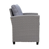 Stockholm loungestoel tuin | wicker | grijs