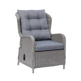 Glasgow loungestoel tuin | wicker + aluminium | Blended Grey