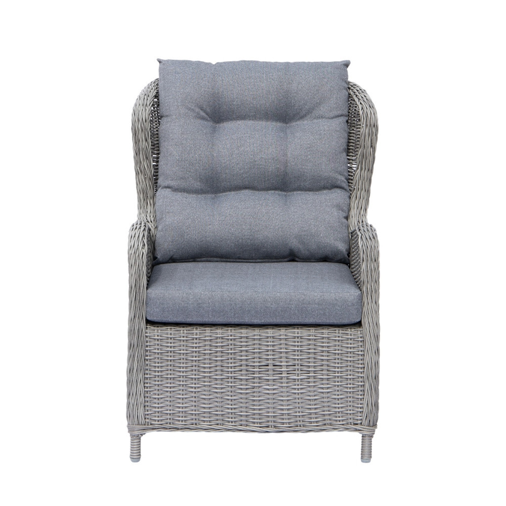 Glasgow loungestoel tuin | wicker + aluminium | Blended Grey