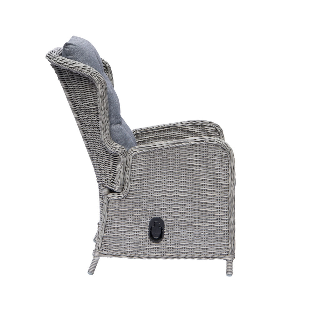 Glasgow loungestoel tuin | wicker + aluminium | Blended Grey