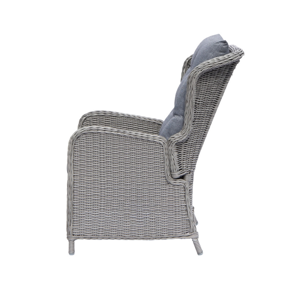 Glasgow loungestoel tuin | wicker + aluminium | Blended Grey