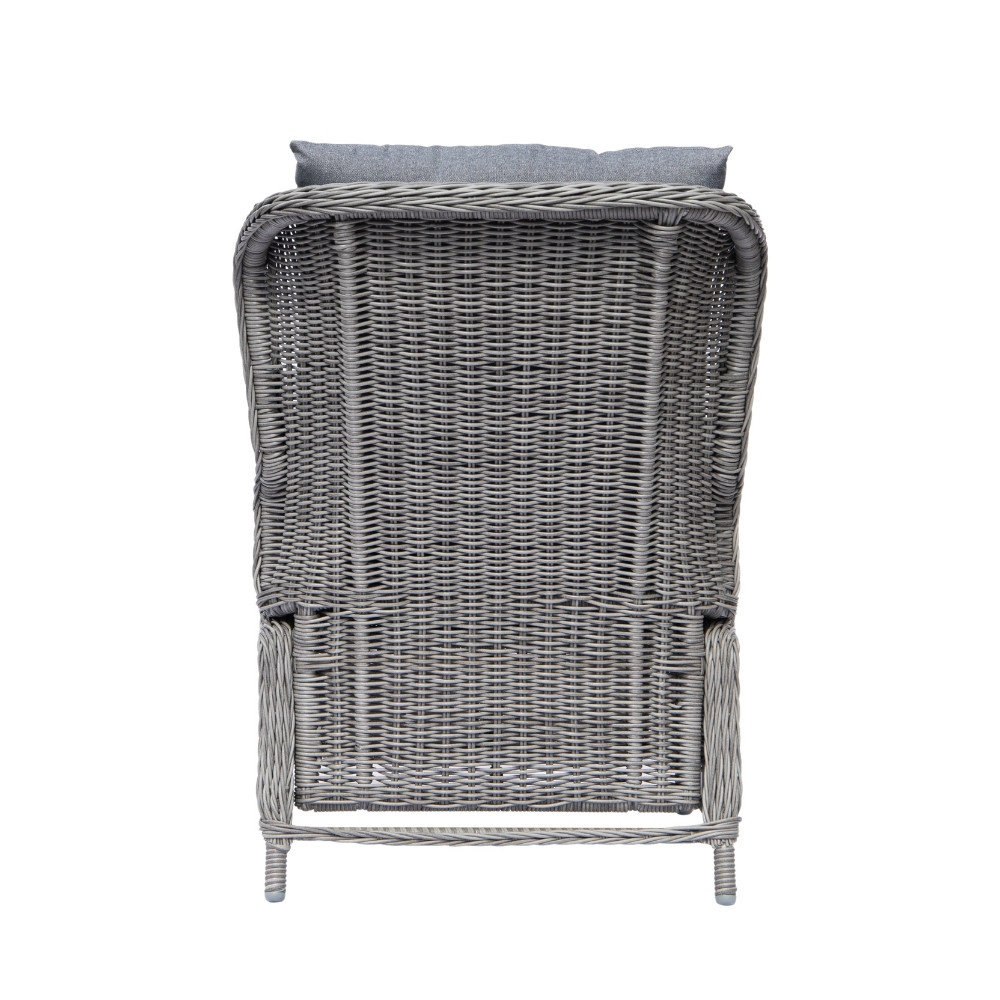 Glasgow loungestoel tuin | wicker + aluminium | Blended Grey
