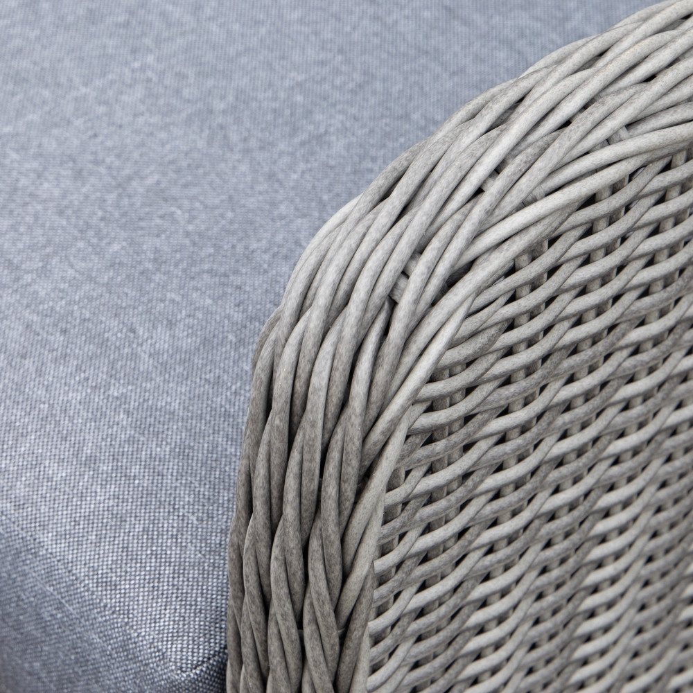 Glasgow loungestoel tuin | wicker + aluminium | Blended Grey