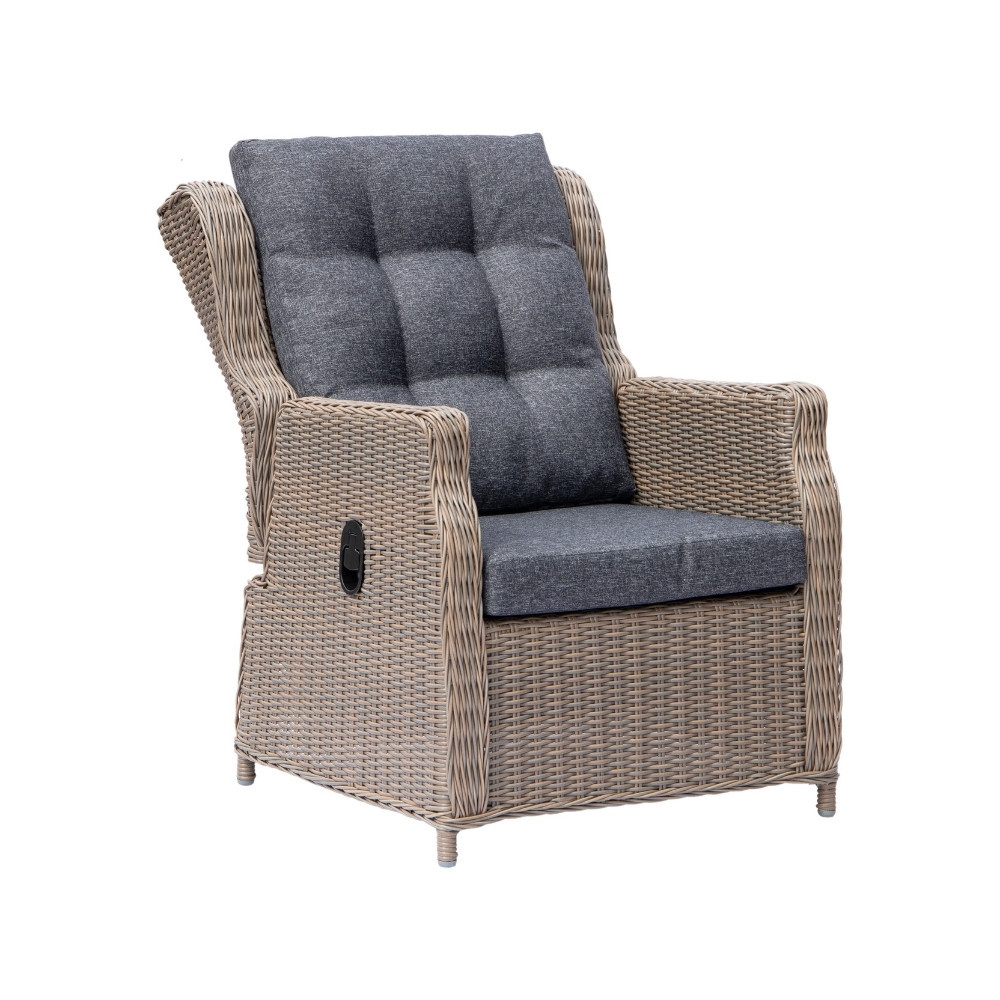 Geneve loungestoel tuin | wicker | Ash Grey