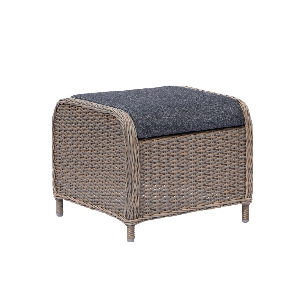 Geneve voetenbank | wicker | Ash Grey