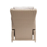 Geneve loungestoel tuin met voetenbank | wicker + aluminium | Royal Sand