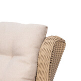 Geneve loungestoel tuin met voetenbank | wicker + aluminium | Royal Sand