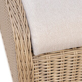 Geneve loungestoel tuin met voetenbank | wicker + aluminium | Royal Sand