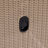 Geneve loungestoel tuin met voetenbank | wicker + aluminium | Royal Sand