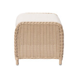 Geneve loungestoel tuin met voetenbank | wicker + aluminium | Royal Sand